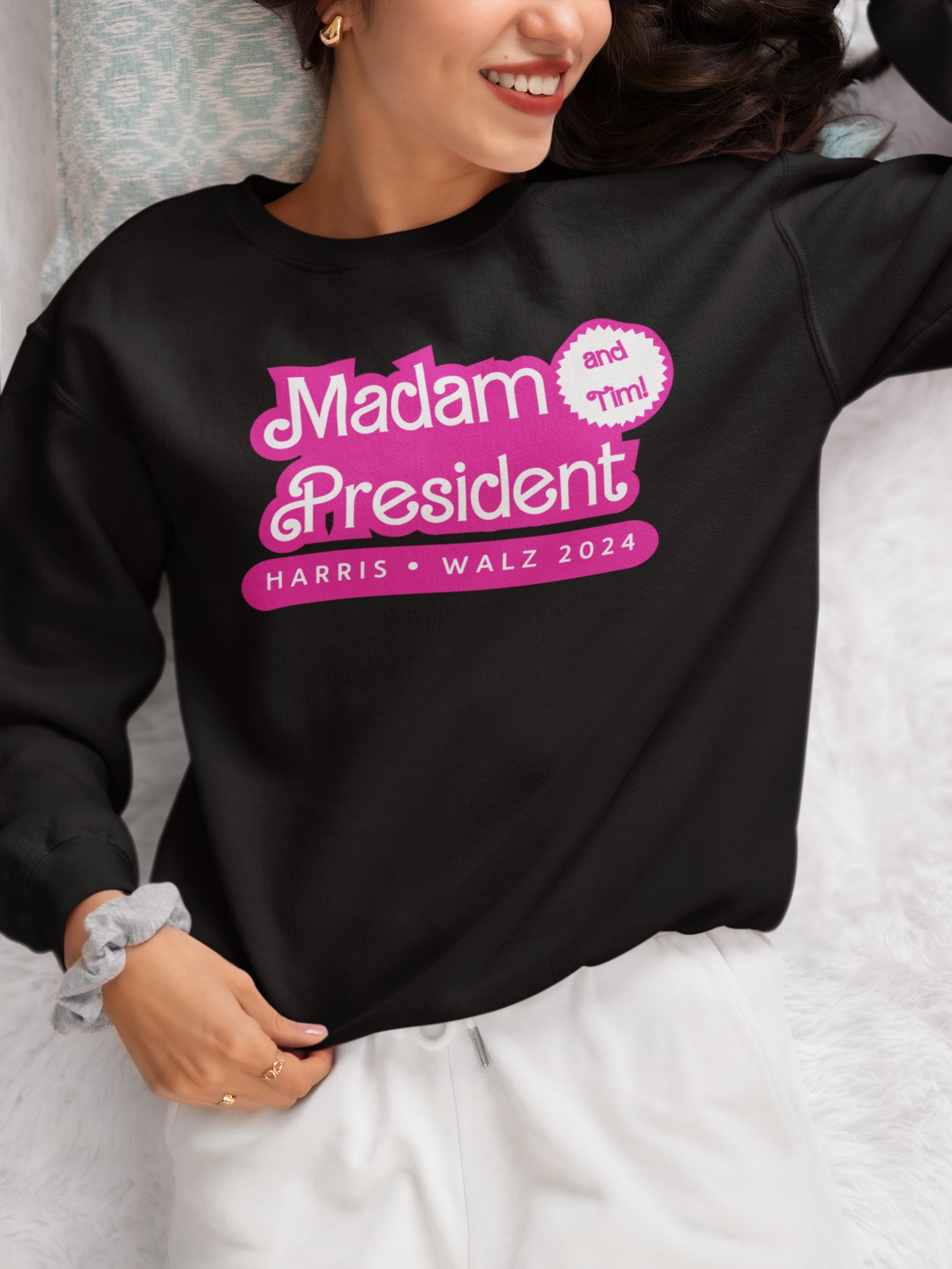 Madam President Unisex Hoodie Kamala Harris and Tim Walz