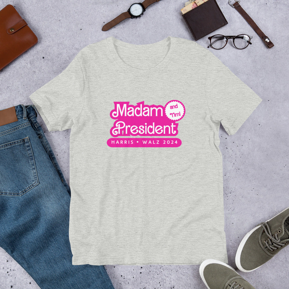 Madam President Unisex t-shirt Kamala Harris Tim Walz