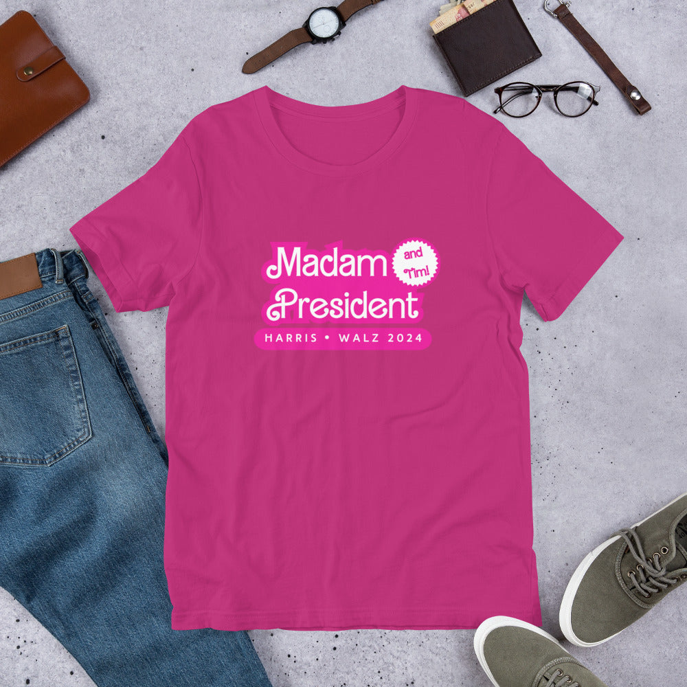 Madam President Unisex t-shirt Kamala Harris Tim Walz