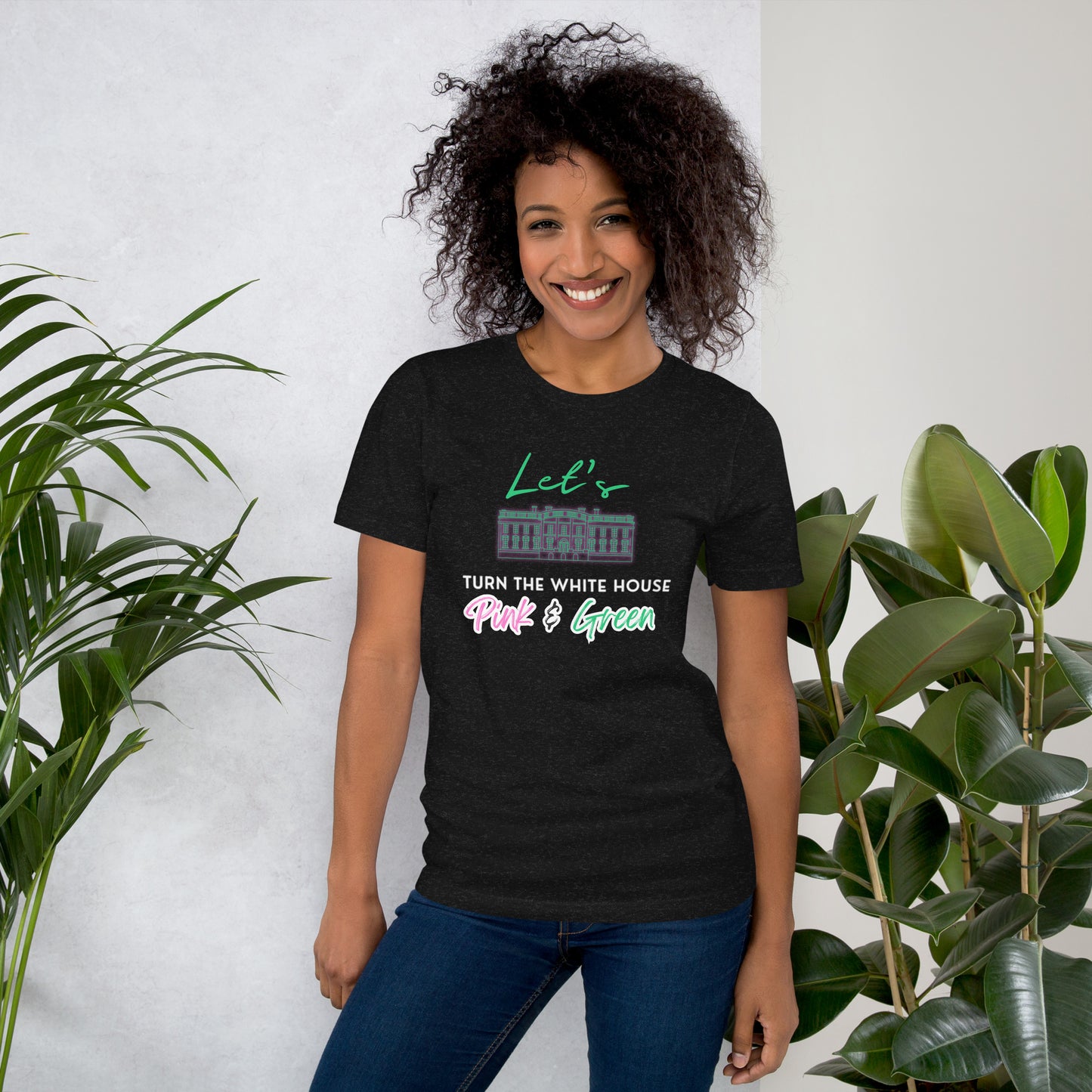 Alpha Kappa Alpha AKA Turn the White House Pink & Green Unisex t-shirt Kamala Harris