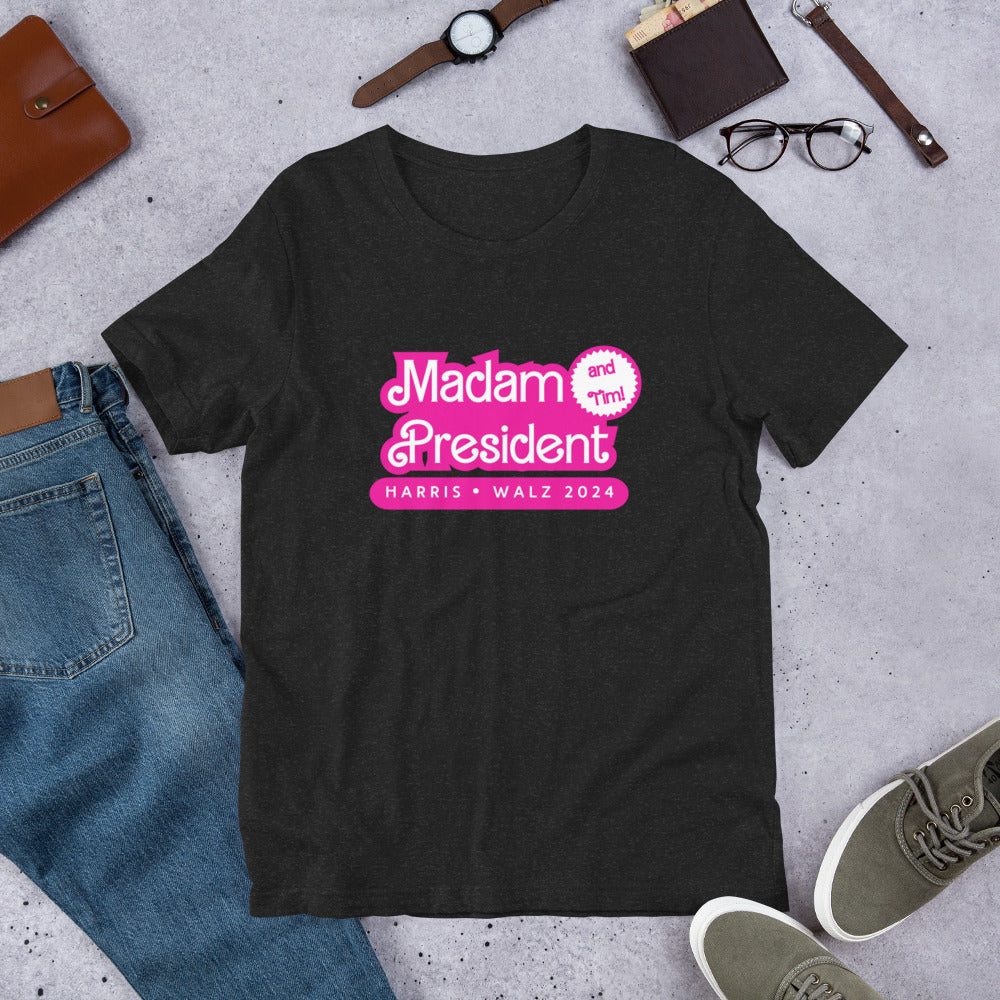 Madam President Unisex t-shirt Kamala Harris Tim Walz