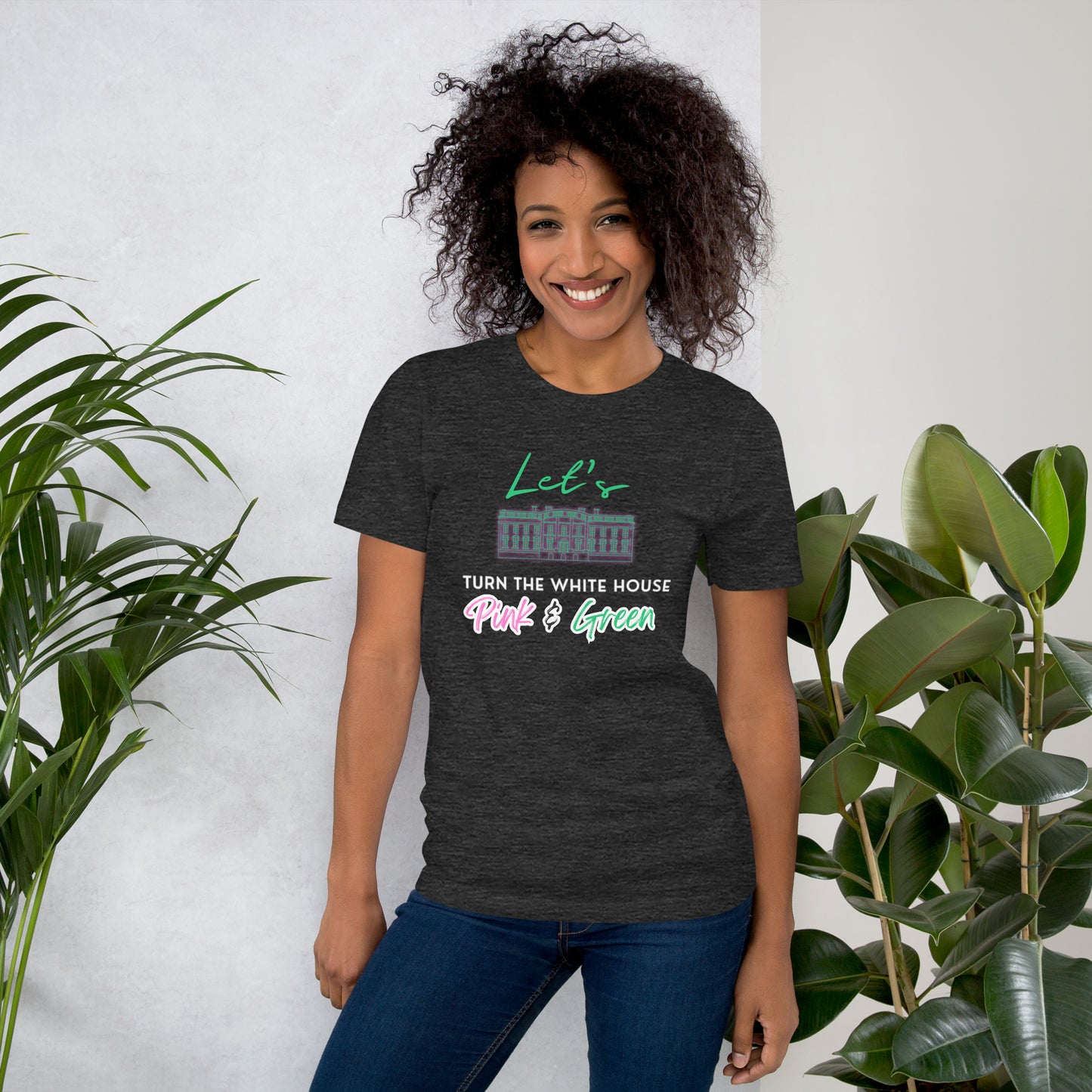 Alpha Kappa Alpha AKA Turn the White House Pink & Green Unisex t-shirt Kamala Harris