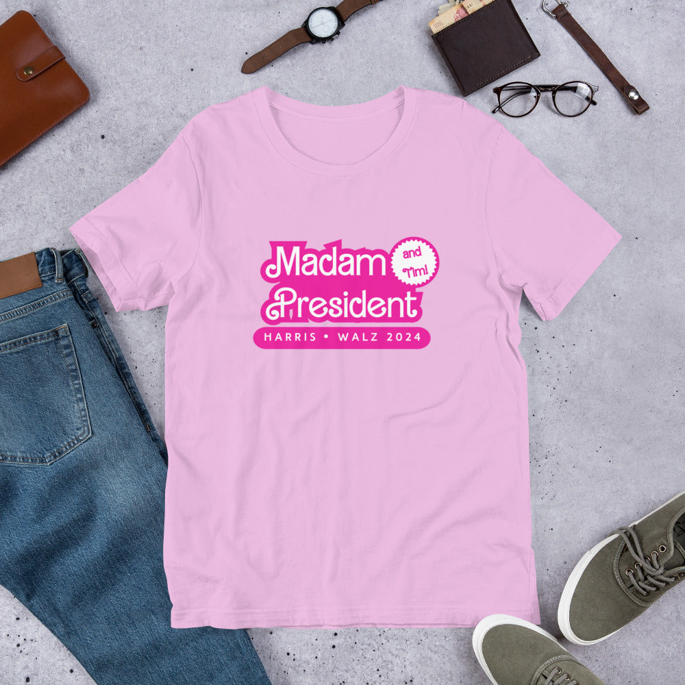 Madam President Unisex t-shirt Kamala Harris Tim Walz