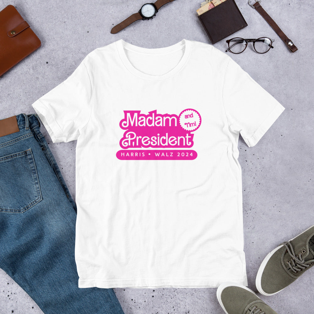 Madam President Unisex t-shirt Kamala Harris Tim Walz