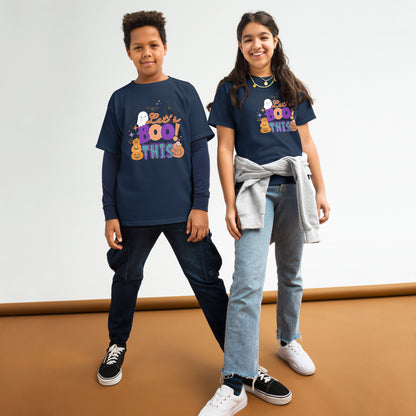 Youth & Girls  cute classic tee for Halloween "Absolutely Boo-tiful"